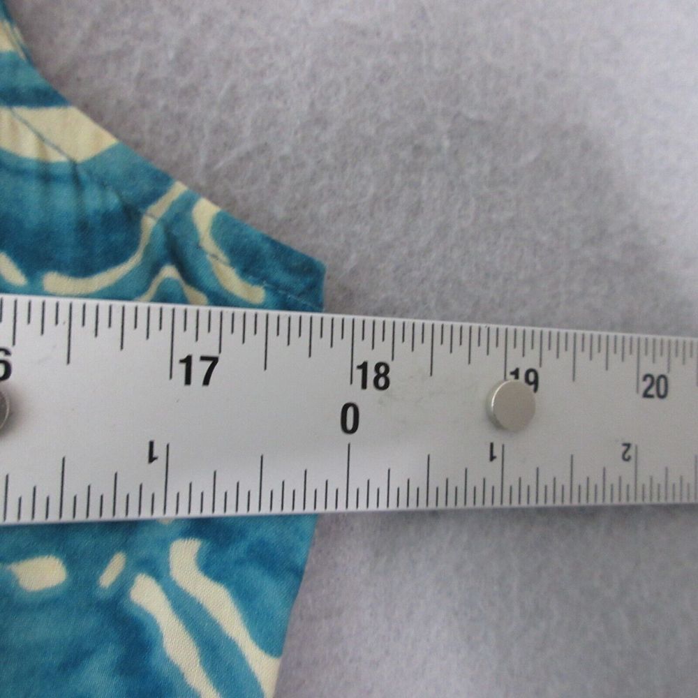 Sundance Maxi Dress Women 8 Teal Marbled Salma Asymmetrical Hem Flowy Beach - Picture 4 of 11